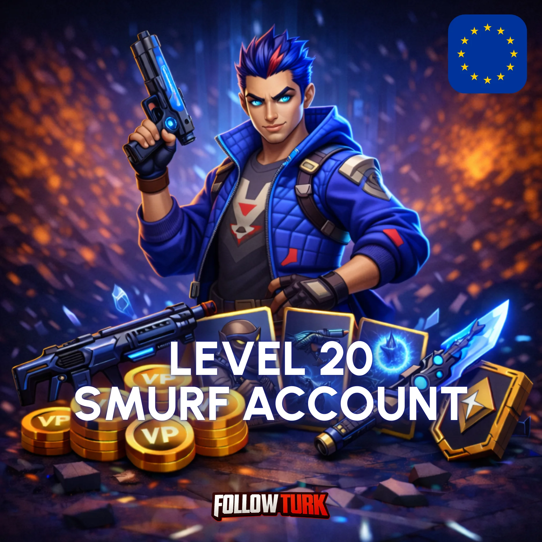 Compte Smurf Europe (EU) pour Valorant - FollowTurk