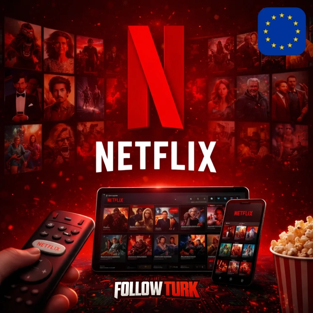 Carte cadeau Netflix Europe - EUR - FollowTurk