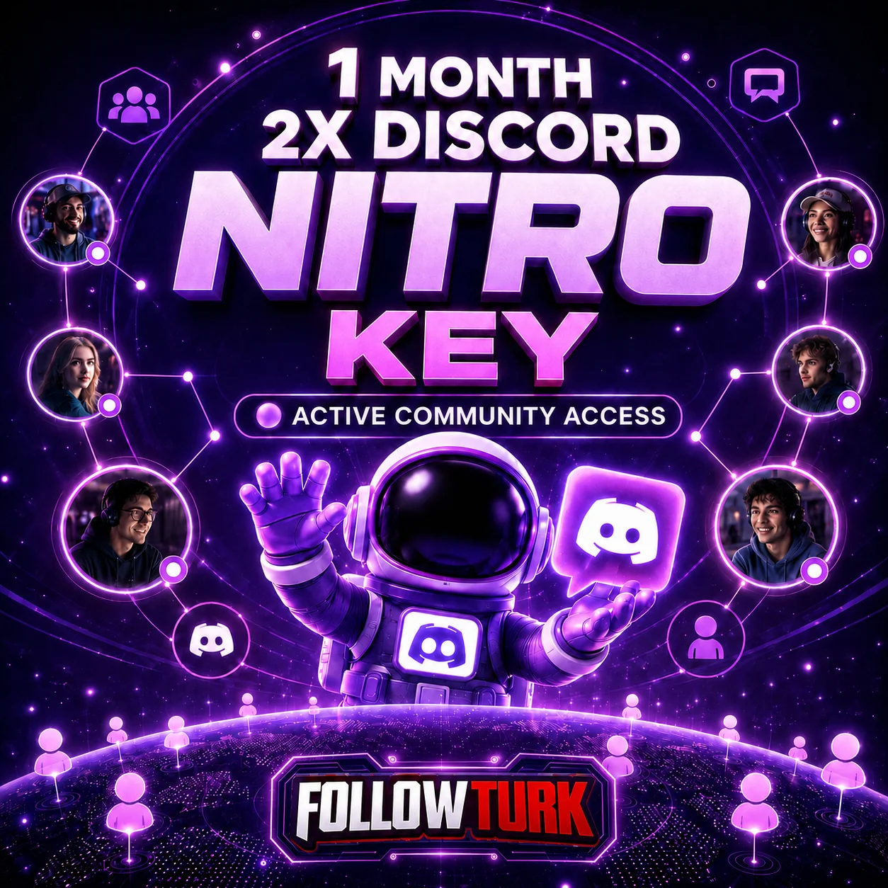 Clé Discord Nitro 1 mois (x2)