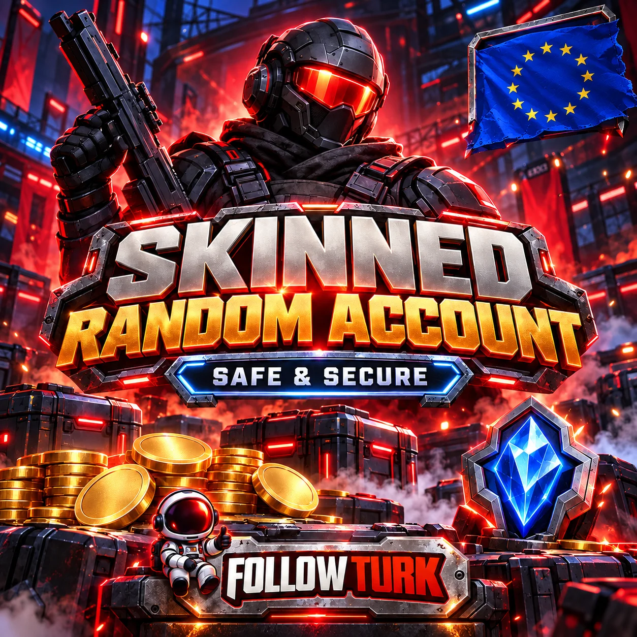 Compte Valo skinné aléatoire EU - Accès complet - FollowTurk
