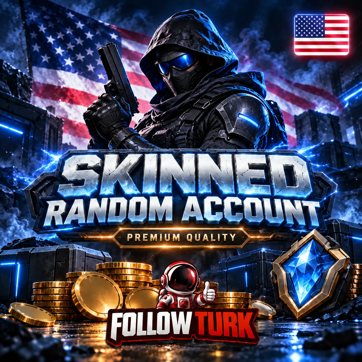 NA - Amérique du Nord Compte Valo aléatoire avec skins - Accès complet - FollowTurk