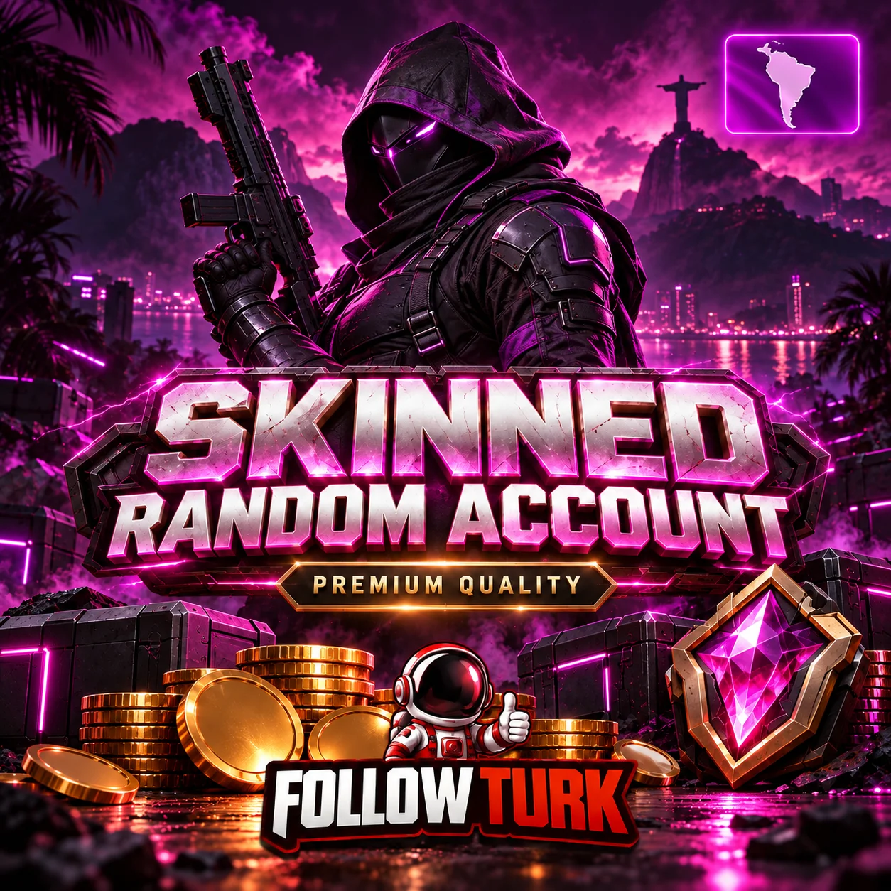 LA - Compte skinné aléatoire Amérique latine - Accès complet - FollowTurk