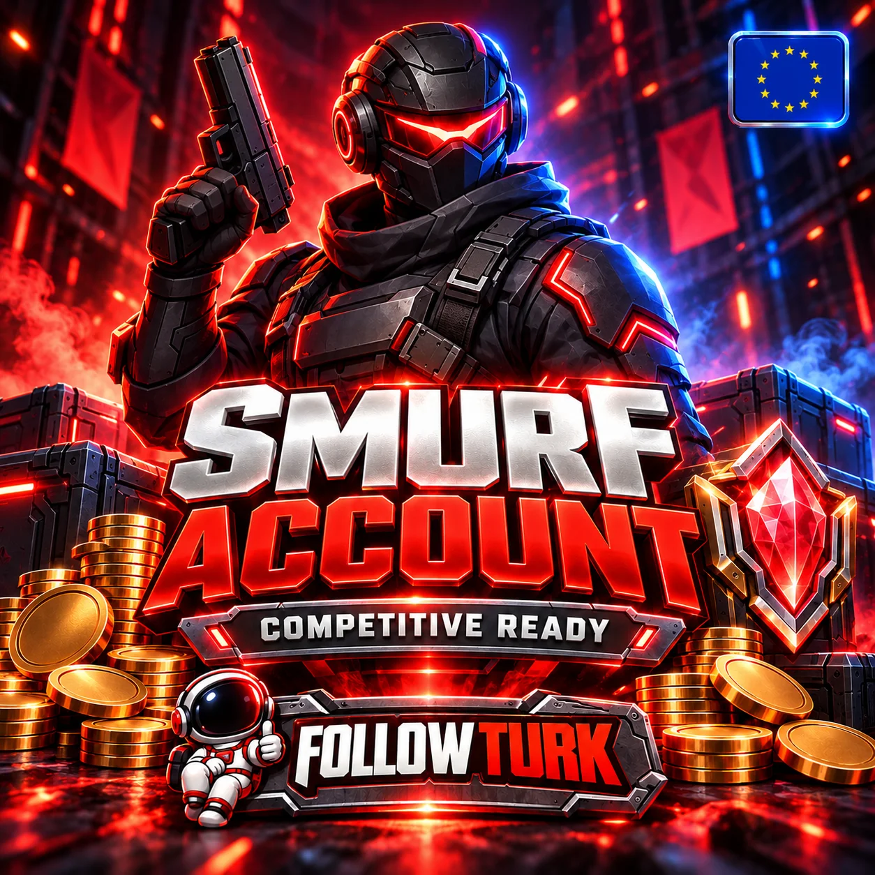Compte Smurf Europe (EU) pour Valo - FollowTurk