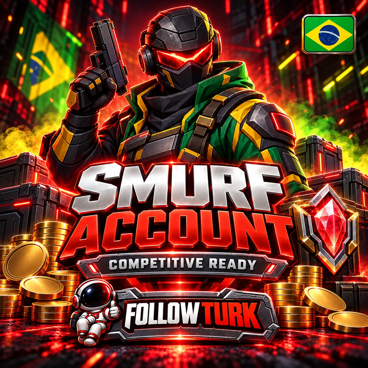 Compte Smurf Valo Brésil (BR) - FollowTurk