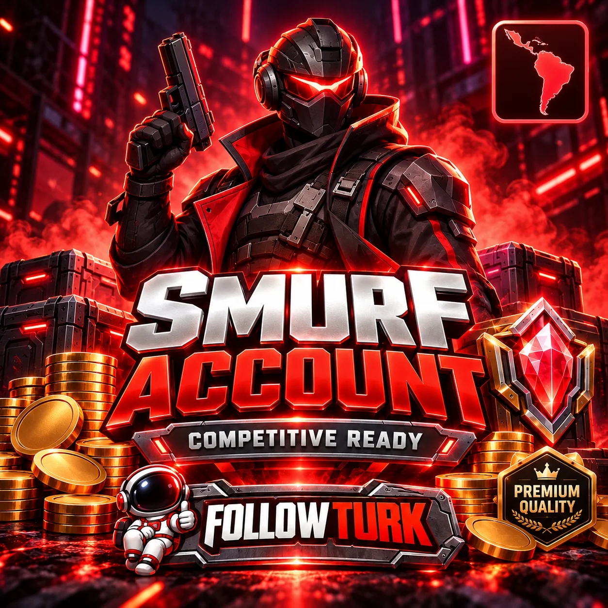 Compte Smurf Valo Amérique latine (LA) - FollowTurk